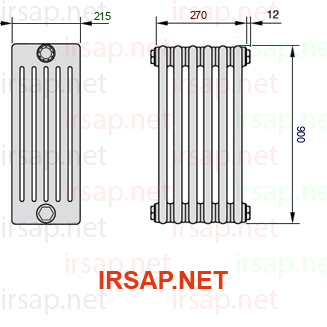 Радиатор IRSAP Tesi 60900/6 T12 CL 01